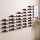 thumbnail image 2 of Botella de vino de hierro montada en la pared, organizador de estante de vino colgante de metal, soporte de pared, 2 of 5
