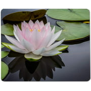 Yeuss Lotus Flower Rectangular Non-Slip Mousepad A Pink Water Lily Resting on a Pond