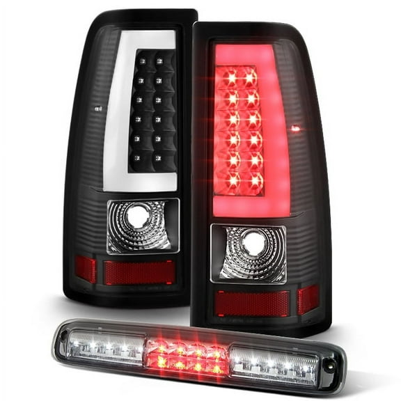 AKKON - For 2003-2006 Chevy Silverado LED Daytime Running Lamp Bar Tail Lights Pair Assembly LED 3rd Brake Light Combo