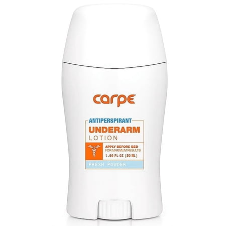 Carpe Under Arm Lotion Antiperspirant Deodorant Stick  Unisex  Fresh Powder Scent  1.69 oz