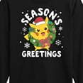 thumbnail image 3 of Pokémon - Pikachu Seasons Greetings - Youth Long Sleeve Graphic T-Shirt, 3 of 5