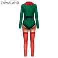 thumbnail image 5 of Traje de baño de licra con cremallera y manga larga para fiesta de Navidad de Zawaland, estampado 3D, para cosplay, Zentai, 5 of 5