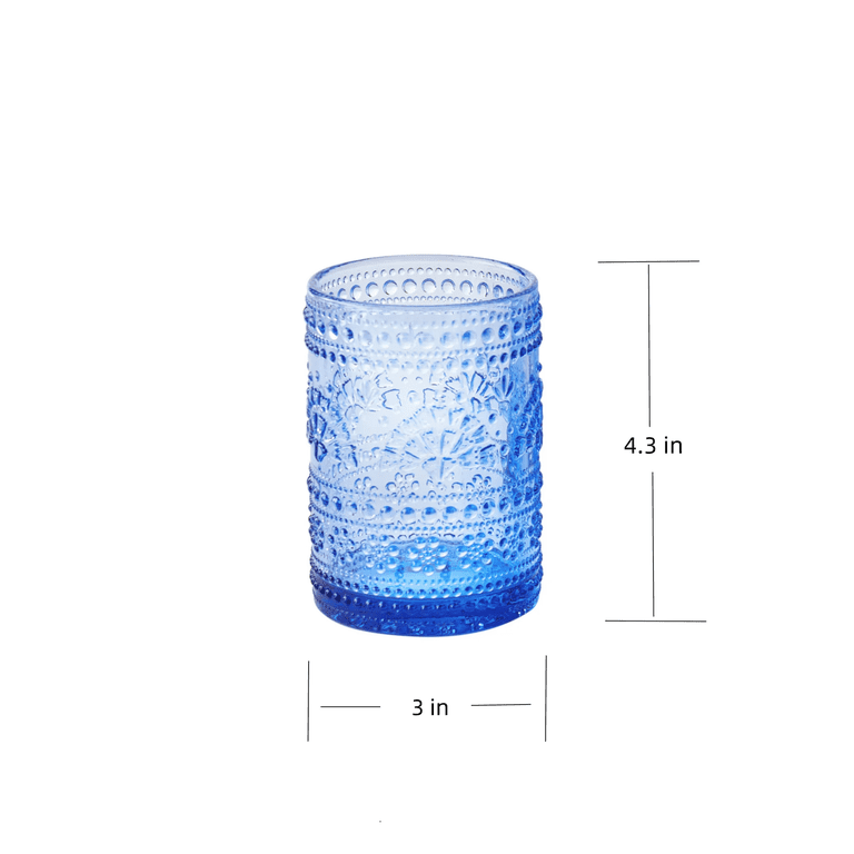 The Pioneer Woman Channing 11 oz Blue Glass Tumblers, Set of 4 photo 6