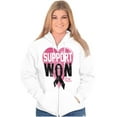 thumbnail image 4 of Support I Won Breast Cancer Awareness Zip Hoodie Sweatshirt Women Brisco Brands S, 4 of 6
