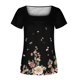 thumbnail image 5 of Fiudx Liquidación de Ofertas Flash Blusa Holgada de Manga Corta con Cuello Redondo Informal Estampada a La Moda para Mujer, 5 of 5