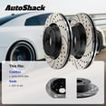 thumbnail image 3 of AutoShack Front & Rear Brake Rotors for Cadillac & Saab, SRX 2010-2016 9-4X 2011, AWD FWD V6 2.8L 3.0L 3.6L - E-Coated Drilled & Slotted - ShadowGuard, 3 of 5