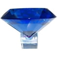 thumbnail image 3 of Tripact Crystal Glass Diamond Shaped Paperweight for Home Décor and Gifts—Additional Engraving Available. [Blue], 3 of 4