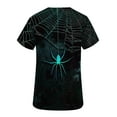 thumbnail image 4 of RKSTN Hauts pour Femmes Manches Courtes Col en V Uniforme de Travail Imprimé Halloween avec Poches Blouse Blouse, 4 of 5