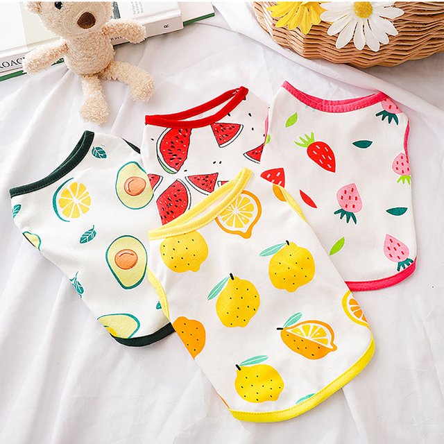 4 camisetas de algodón para perros pequeños, suaves, transpirables, sin mangas, para gatos, ropa de verano, pijamas para gatitos y perros, talla XX-Large