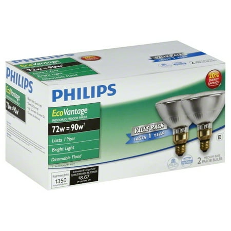 Chevrolet Halogen Bulb - Philips 72w 120v PAR38 FL25 2900k EcoVantage Halogen Light Bulb - 2pack