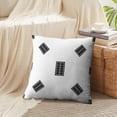 thumbnail image 4 of LALILO Throw Pillow Covers Wooden Repeat Black Color Geometric Cushion Cover 18" x 18", 2 Pack, 4 of 6