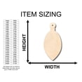 thumbnail image 2 of Unfinished Wood Christmas Ornament Egg Shape - Craft - up to 46" DIY 6" / 1/4", 2 of 3