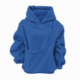 thumbnail image 4 of mgoYE Cat Pouch Hoodie for Women Kangaroo Pocket Dog Pouch Sweatshirts Pet Carrier Pullover Animal Holder Long Sleeve Tops(Blue,XL), 4 of 7