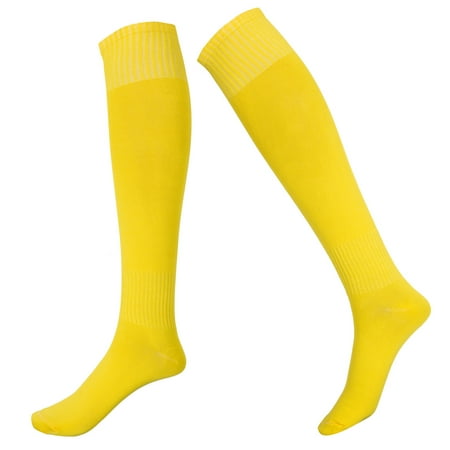 Mubineo Men’s Football Long Socks Over Knee Soft Warm Solid Color Team Soccer Training High Socks