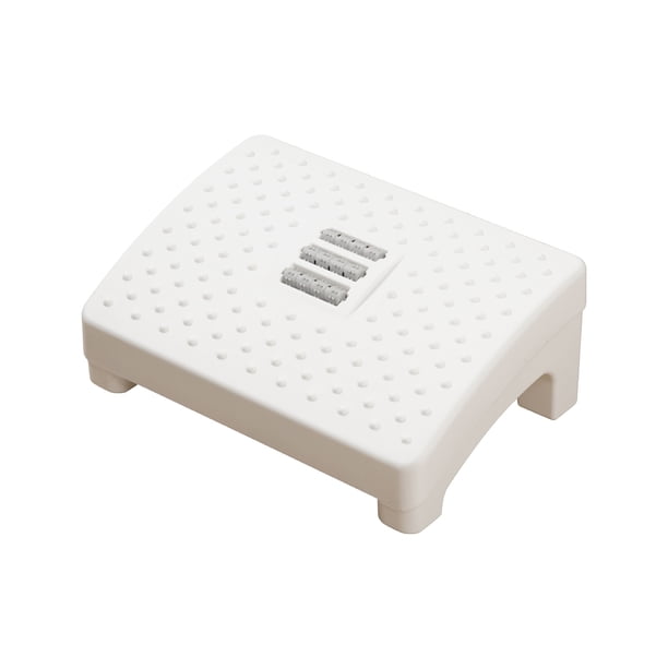 Reposapiés con superficie de masaje Taburete ergonómico para pies debajo del escritorio MABOTO Blanco