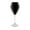 Black, variant on Alice Pazkus Set Of Six Black Wine Glasses With Clear Stem - 3 X 3