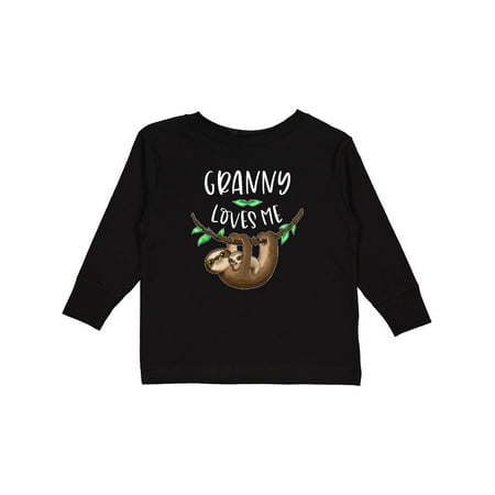 

Inktastic Granny Loves Me Cute Sloth and Baby Gift Toddler Boy or Toddler Girl Long Sleeve T-Shirt
