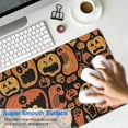 thumbnail image 4 of Long Mouse Pads for Desk,Halloween Crazy Pumpkins Pattern Desk Mats on Top Of Desks, Desk Mouse Pad Extra Large with 3mm Non-Slip Base and Stitched Edge for Gaming,Office,Work,Home 35.4"x15.7", 4 of 6