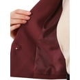 thumbnail image 5 of Allegra K Women's Long Sleeve Open Front Notched Lapel Business Cropped Blazer Jackets XS Dark Red, 5 of 5