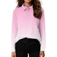 thumbnail image 5 of Grblisyd Girls Shirts Long Sleeve Polo Shirt for Boys Gradient Uniform Shirts Size 5-14 Years Back to School, 5 of 5