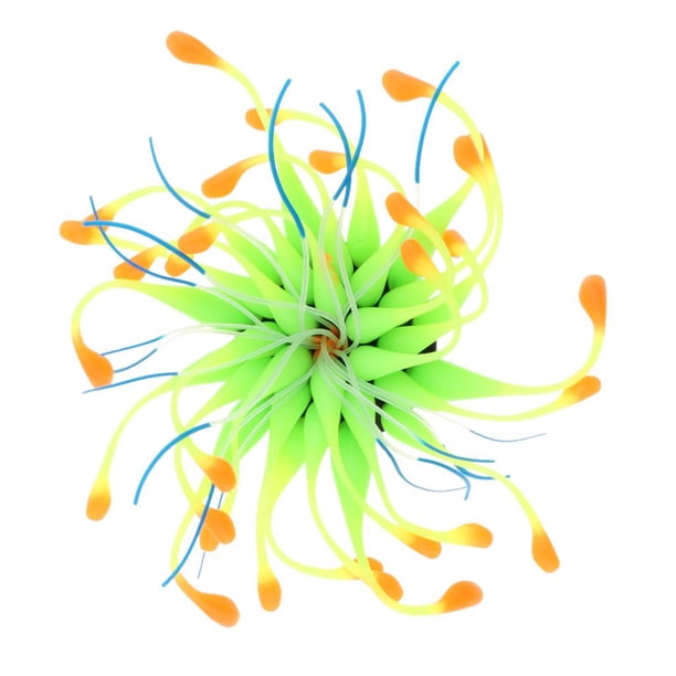 Pecera artificial Acuario Acuático Silicio orgánico Coral Escondites Plantas naranja jinwen Flor de terrario reptil