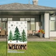 thumbnail image 3 of JOOCAR Welcome Winter Christmas Pine Trees Garden Flag for Winter Christmas Home Outdoor Garden Yard Door Decor 12x18 inch, 3 of 5
