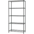 thumbnail image 1 of FDW 5-Tier Wire Shelving Unit, 14"D X 36"W X 72"H, Adjustable Metal Rack, Heavy Duty Steel Shelf for Garage, Kitchen, Pantry, Black, 1 of 7
