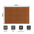 thumbnail image 5 of Orange and Black Checkered Pattern Door Rugs,Washable Non Slip Door Mats Indoor,Decorative Door Mats,Entry Mat Indoor for Entrance,Bedroom,Kitchen,Bathroom,16"x24", 5 of 6