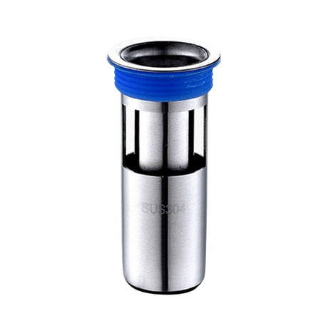 

3.2x9.4cm U Shaped Stainless Steel Floor Drain Deodorant Floor Drain for Bathroom Toilet Lavatory with Sealed Ring Strainer Mesh (Silver)