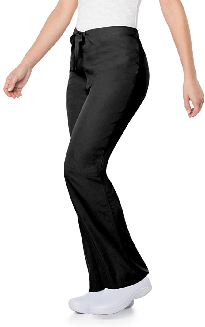 Scrub Zone Professional Medical 2Pocket Drawstring Scrub Pant, Black