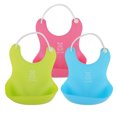 thumbnail image 2 of Silikon-Baby-Lätzchen - Wasserdichtes, leicht abwischbares Silikon-Lätzchen für Babys, Kleinkinder - Baby-Fütterungs-Lätzchen mit großer Futtertasche - Reiselätzchen Set (Cloud Nine) Ormromra LN-0990, 2 of 6