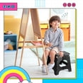 thumbnail image 4 of Cozymood 11" Folding Step Stool for Adults, Non-Slip Plastic Stool with Handle, 300 lb Capacity, Lightweight Collapsible Stool for Bathroom, Kitchen, Bedroom, 4 of 9