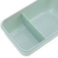 thumbnail image 4 of Compartment Lunch Box 2 Compartments 1100ml Loveliness Adult Bento Box with Spoon Chopsticks for Office School Green, 4 of 4