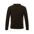 thumbnail image 4 of dPois Girls Basic Stretch Tees 3 Packs Long Sleeve T-Shirt Fleece Undershirt Thermal Base Layer Tops Coffee 100, 4 of 7
