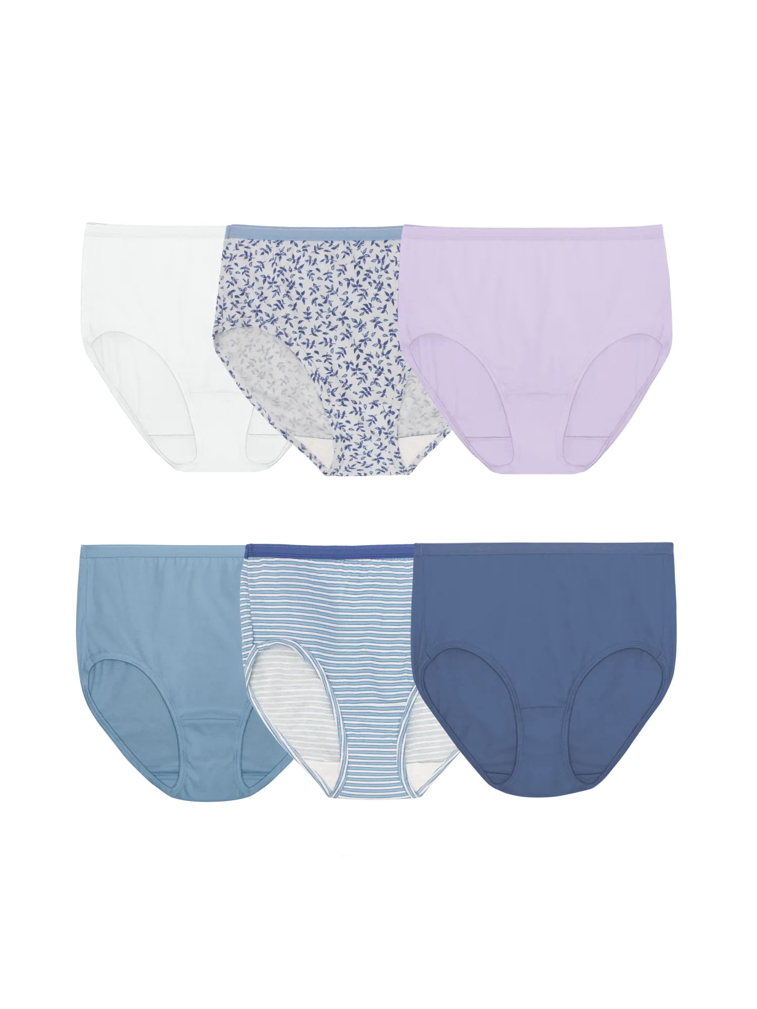 Fruit of the Loom Women's Cotton Brief Underwear, 6-Pack