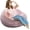 Pink, variant on Fluffy Faux Fur Bean Bag Chair Round Memory Foam Ultra Soft For Teens Playroom Living Room Bedroom Rainbow