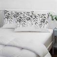thumbnail image 3 of Grey Leaves Pillow Covers, Linen Long Throw Pillow Case, Summer Botanical Holiday Pillow Protector Decorative Cushion Cover for Living Room/Bedroom 12" x 20", 3 of 8