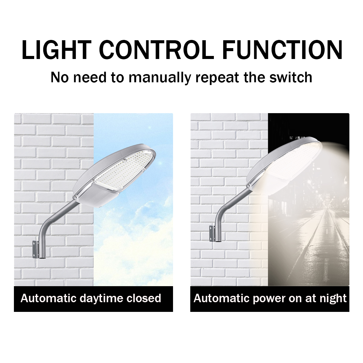 24W/30W/50W LED Street Light IP65 Waterproof Street Lamp Floodlight Security  with Lighting Control  Radar Control