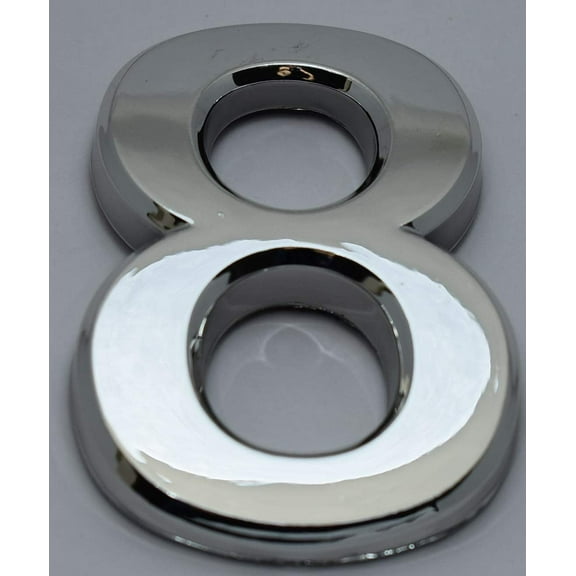 2 PCS - Apartment Number Sign/Mailbox Number Sign, Door Number Sign. Number 8 (Silver,3D, Size 2.75 x 1.75, Comes with Double Sided Tape)- The Maple line