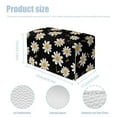 thumbnail image 3 of FUIALDOLG Tissue Box Cover PU Leather, White Daisy Waterproof Rectangular Car Tissue Holder Storage for Bathroom Vanity, Countertops, Dressers, Night Stand, Parlors and Offices, 3 of 7