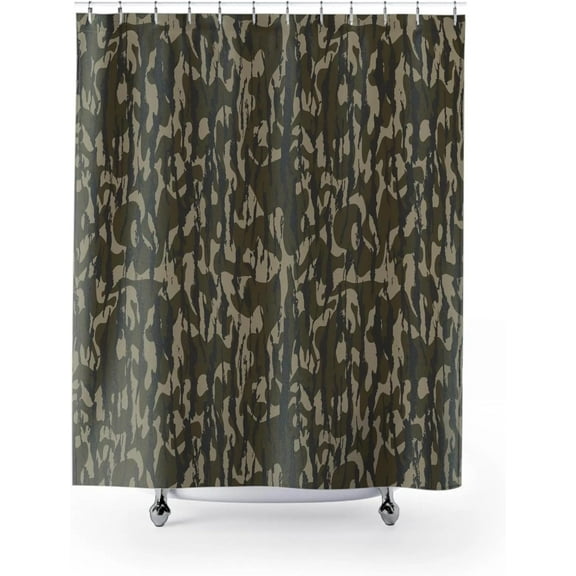 Camo Shower Curtain, Modern Bathroom Decor, Unique Gift for Nature Lovers, Rustic Shower Curtain, Home Essentials, Bathroom-72"W x 72"L (Pack of 1)