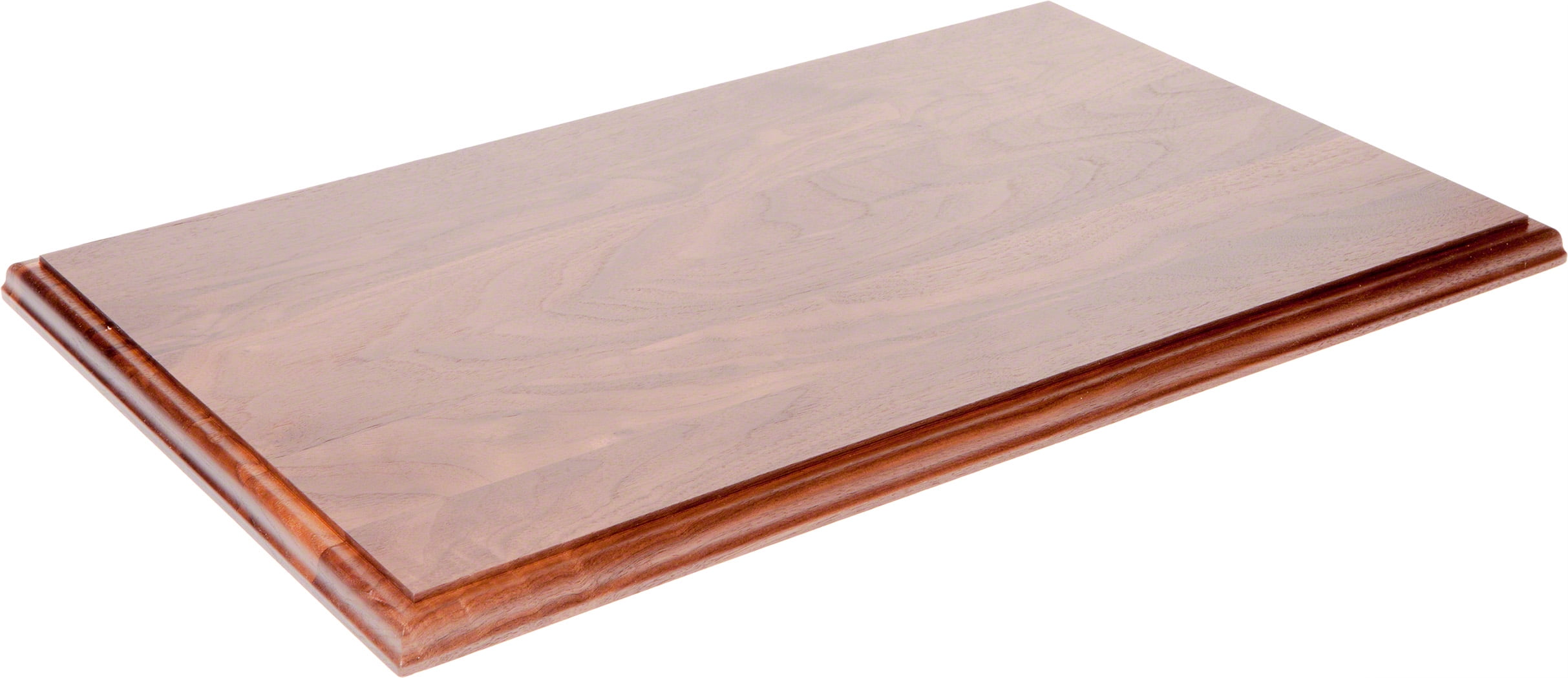 Plymor Solid Walnut Rectangular Wood Display Base with Ogee Edge, 0.75