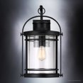 thumbnail image 5 of Luxury Nautical Outdoor Wall Sconce, 18.25''H x 10.75''W, with American Bungalow Style Elements, Craftsman Design, Black Silk Finish and Clear Seeded Glass, UQL1432, 5 of 8
