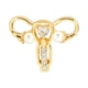 thumbnail image 1 of EeaseMX Broche creativo con forma de útero, broche de aleación, pinzas para la ropa, adorno para mujeres y niñas (dorado), 1 of 7