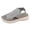 Grey, variant on Womens Open Toe Sandals Mesh Breathable Flat Summer Shoes For Women Casual Sporty Walking Footwear Orange US:7.5
