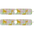 thumbnail image 3 of Coolnut 2 Pack Faucet Mat Splash Guard for Kitchen Sink,Giraffe Pink Floral 30x5 Inch Super Absorbent Microfiber Sink Protector Mat, Kitchen Sink Mat Machine Washable Kitchen Sink Accessories, 3 of 7