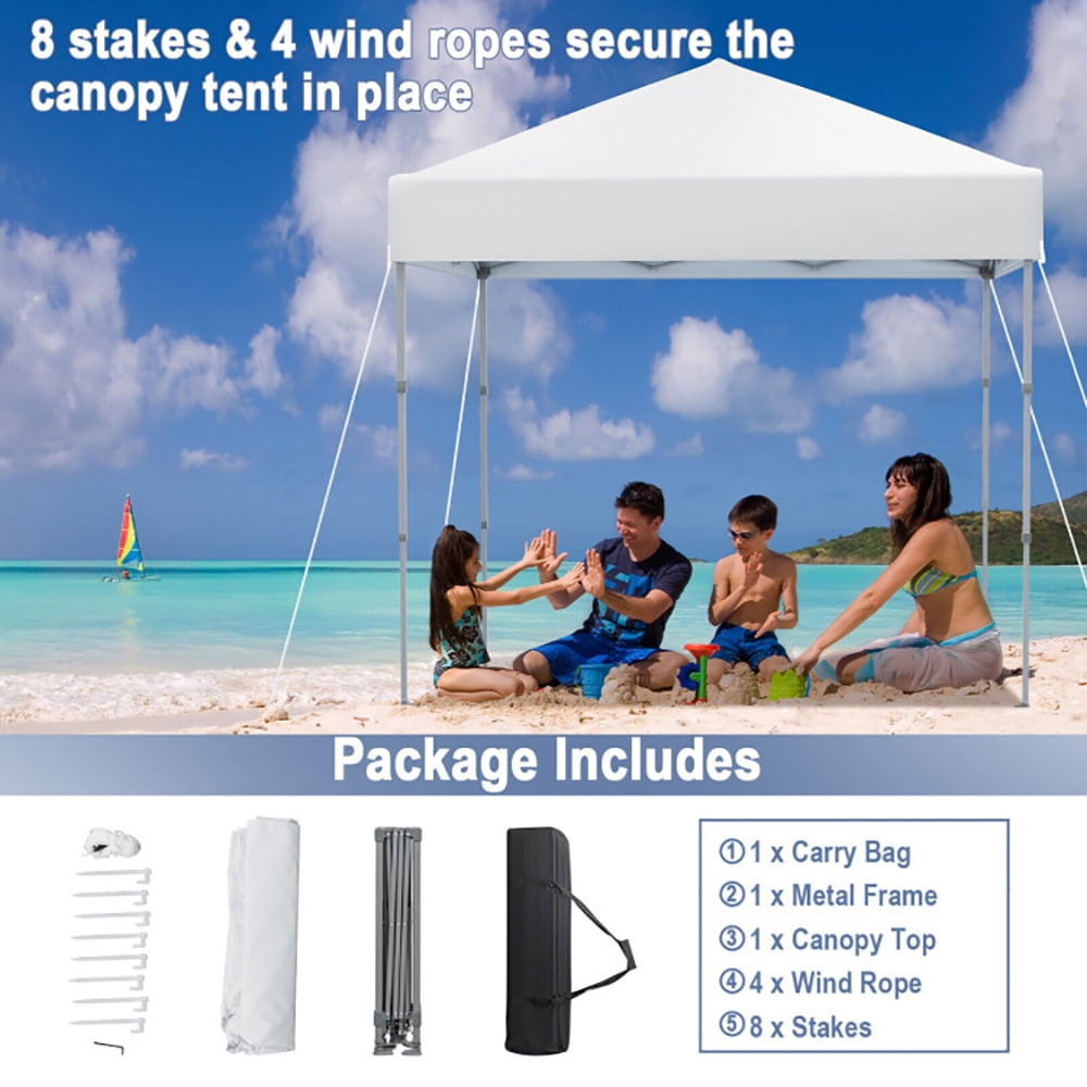 Aimee Lii 6.6 x 6.6 Feet Outdoor Pop-up Canopy Tent with UPF 50+ Sun Protection, Backyard Canopy Gazebo for Party Camping BBQ Events, White Aimee Lii 6.6 x 6.6 Feet Outdoor Pop-up Canopy Tent with UPF 50+ Sun Protection, Backyard Canopy Gazebo for Party Camping BBQ Events, White