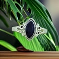 thumbnail image 2 of 925 Sterling Silver Handmade Natural Black Onyx Gemstone Ring Trendy Fashion Jewelry, 2 of 4