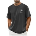 thumbnail image 2 of LUOGENLI T-shirts pour Homme pour Hommes T-shirts Graphiques Vintage T-shirts à Imprimé Floral et Lettrage Col Rond Manches Courtes T-shirts Décontractés d'Été Mode Urbaine T-shirts pour Homme T-Shirt Graphique Pâques Gris G, 2 of 5