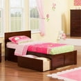 thumbnail image 2 of Leo & Lacey Lit Plateforme avec Rangement Simple TG en Noyer, 2 of 3
